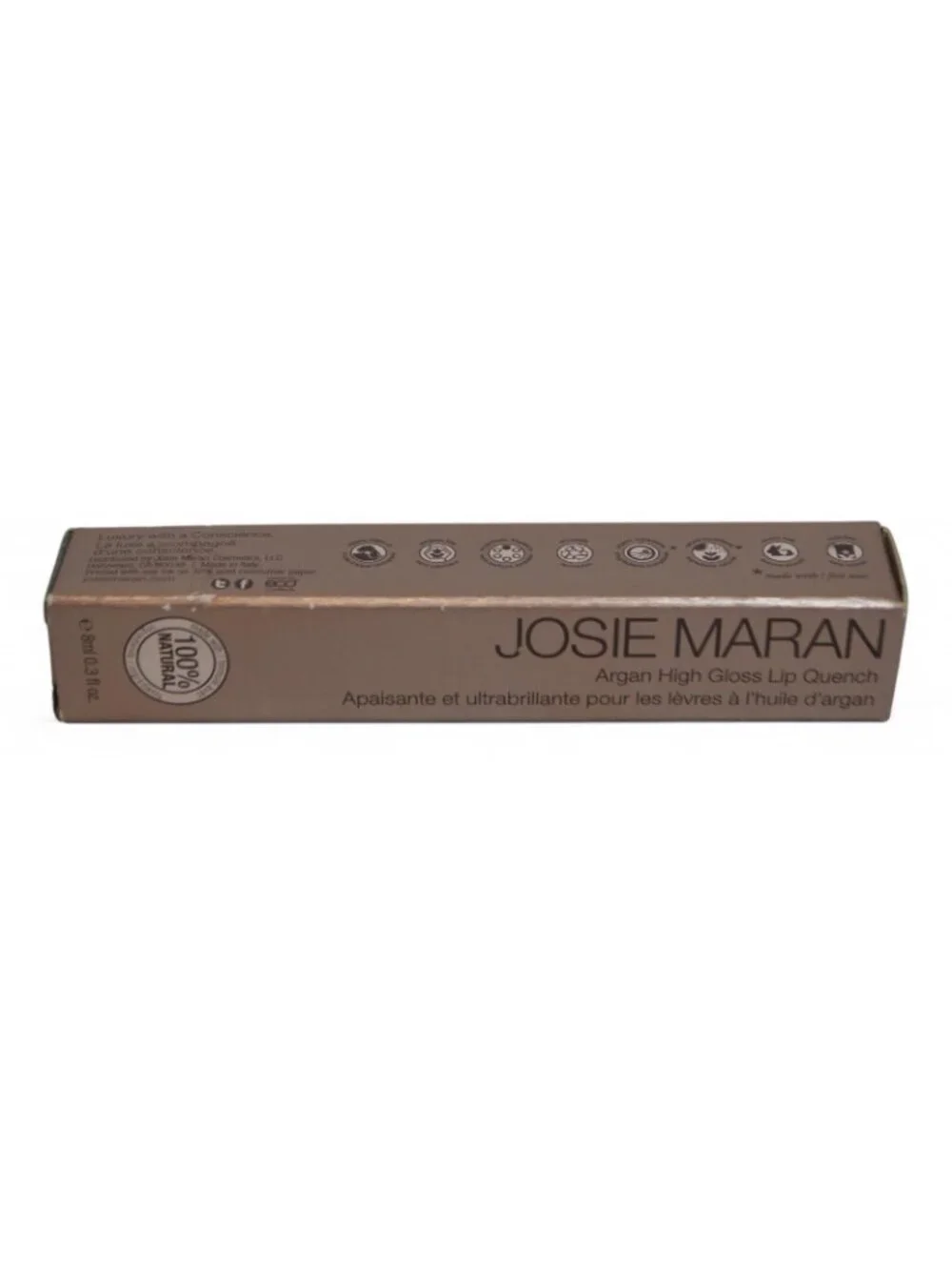 Josie Maran Lip Quench Liquid Gold Gloss 0.3oz Argan High Gloss Hydrating NIB